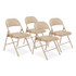 NATIONAL PUBLIC SEATING BASICS by NPS® 951 950 Series Vinyl Padded Steel Folding Chair, Supports Up to 250 lb, 17.75" Seat Height, Beige, 4/Carton
