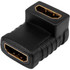 4XEM 4XHDMIFF90  90 Degree HDMI A Female To HDMI A Female Adapter - 1 Pack - 1 x 19-pin HDMI (Type A) Digital Audio/Video Female - 1 x 19-pin HDMI (Type A) Digital Audio/Video Female - Gold Connector - Black