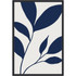 UNIEK INC. Amanti Art A42705511406  Modern Blue Botanical Abstract Print No 2 by The Creative Bunch Studio Wood Framed Wall Art Print, 23inW x 33inH, Black
