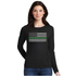 Thin Blue Line WOMEN-LS-CLASSIC-GREEN-BLACK-LARGE Women's - Long Sleeve Classic