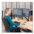 FELLOWES MFG. CO. 8042501 Platinum Series Dual Monitor Arm for 40" Monitors, 360 deg Rotation, +/-45 deg Tilt, 360 deg Pan, Black, Supports 17.6 lb/Arm