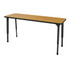 MARCO GROUP, INC. 38-2222-49-BLK Marco Group Apex Series 2-Student Adjustable 660inW Student Desk, Rectangle, Solar Oak/Black