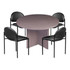 NORSTAR OFFICE PRODUCTS INC. GROUPE-DW Boss 5-Piece Conference Table And Chair Set, Driftwood/Black