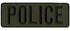 Hero's Pride 5246 POLICE Back Patch - Black/Olive Drab - 11''x4''