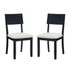 LINON HOME DECOR PRODUCTS, INC OFDP2773 Linon Dixie Dining Chairs, Beige/Dark Charcoal, Set Of 2 Chairs LINON HOME DECOR PRODUCTS, INC OFDP2773 Linon Dixie Dining Chairs, Beige/Dark Charcoal, Set Of 2 Chairs