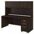 BUSH INDUSTRIES INC. STC011BWSU Bush Business Furniture Studio C 72inW Office Computer Desk With Hutch And Mobile File Cabinet, Black Walnut, Standard Delivery