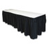 TABLEMATE PRODUCTS, CO. LS2914BK Table Set Linen-Like Table Skirting, Polyester, 29" x 14 ft, Black