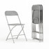 FLASH FURNITURE 4LEL3GREY  Hercules Series Folding Chairs, Gray, Pack Of 4 Chairs