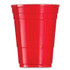DART Y16120001 SOLO Party Plastic Cold Drink Cups, 16 oz, Red, 288/Carton