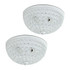 ALL THE RAGES INC Lalia Home LHM-2000-WH-2PK  Crystal Glam 2-Light Ceiling Flush-Mount Lights, White/Crystal, Pack Of 2 Lights