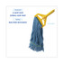 BOARDWALK 502BLNBCT Super Loop Wet Mop Head, Cotton/Synthetic Fiber, 1" Headband, Medium Size, Blue, 12/Carton