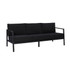 LINON HOME DECOR PRODUCTS, INC Linon OFDP2860  Abilene Aluminum Outdoor Sofa, 31-1/4inH x 75-1/4inW x 30inD, Black/Black