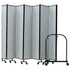 SCREENFLEX PORTABLE PARTITIONS INC. Screenflex CFSL607DG  Portable Room Partition Divider, 72inH x 157inW, Gray