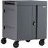 BRETFORD MANUFACTURING, INC. Bretford TVC36PAC-CK  CUBE Cart 36, AC Charging, Charcoal Paint - 2 Shelf - 4 Casters - Polypropylene, Steel - 30in Width x 26.5in Depth x 37.5in Height - Charcoal - For 36 Devices