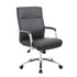 NORSTAR OFFICE PRODUCTS INC. B696C-BK Boss Office Products Modern Executive Conference Ergonomic Chair, Caressoft Vinyl, Black/Chrome