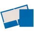 JAM PAPER AND ENVELOPE JAM Paper 385GBUA  Glossy 2-Pocket Presentation Folders, Blue, Pack of 6