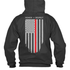 Thin Blue Line TRL-H-BLACK-XXXL Hoodie - Thin Red Line American Flag Honor & Respect
