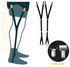 Hero's Pride 9056CB Adjustable Shirt Holders w/ Claw Clamp & Foot Loop Y-Style Strap - Black