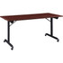 SP RICHARDS LLR60740 Lorell Mobile Folding Training Table, 29-1/2inH x 63inW x 29-1/2inD, Black/Brown