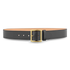 Dutyman 1611-58-9062 1-3/4"" Plain Leather Garrison Belt with Solid Brass Center Bar Gold Buckle