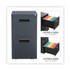 ALERA PAFFCH File Pedestal, Left or Right, 2 Legal/Letter-Size File Drawers, Charcoal, 14.96" x 19.29" x 27.75"