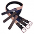 Boston Leather 6270-10-38 1-1/4 Black Leather Tipped Cotton Web Belt
