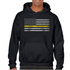 Thin Blue Line MEN-H-CLASSIC-GOLD-BLACK-SMALL Hoodie - Classic Thin Gold Line