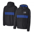 Thin Blue Line FLAG-TBL-1/2ZIP-HOODED-BLK/BLU-2XL 1/2 Zip Hooded - Thin Blue Line Embroidered