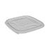 PACTIV EVERGREEN CORPORATION YSACLF05 EarthChoice Square Recycled Bowl Flat Lid, 5.5 x 5.5 x 0.75, Clear, Plastic, 504/Carton