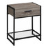 MONARCH PRODUCTS Monarch Specialties I 3501  Side Accent Table With Glass Shelf, Rectangular, Dark Taupe/Black