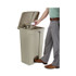 SAFCO PRODUCTS 9923TN Large Capacity Plastic Step-On Receptacle, 23 gal, Plastic, Tan
