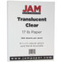 JAM PAPER AND ENVELOPE JAM Paper 1379  Letter Card Stock, Clear Translucent Vellum, Letter (8.5in x 11in), 17 Lb, Pack Of 100
