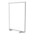 GHENT MANUFACTURING, INC MP724820 Floor Partition with Aluminum Frame, 48.06 x 2.04 x 71.86, White