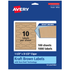 AVERY PRODUCTS CORPORATION 94122-KMP100 Avery Kraft Permanent Labels With Sure Feed, 94122-KMP100, Cigar, 1-1/2in x 3-1/2in, Brown, Pack Of 1,000