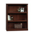Organize your books, files or records or display your favorite china, collectibles or photos on this sturdy, attractive Sauder Select bookcase. The simple, chunky design fits well with any interior, adding handy storage to living and dining rooms, offices or hallways.  Constructed from engineered wood, this bookcase is durable and stable, holding strong to display your books, collectibles and photos for years to come.  Fixed shelves mean no wobbling or shifting, just solid storage.  Weight capacity per shelf tested for 35 lb.  With 3 shelves, this low bookcase provides space-concious storage.  Flat top provides additional display surface or acts as a handy side table.  A traditional medium cherry finish looks good in modern and traditional rooms.  At 44in height, this unit provides maximum storage without intruding on your space.  Assembly required.