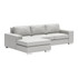 ZUO MODERN 109585  Brickell Sectional, Light Gray/Chrome