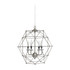 ALL THE RAGES INC Elegant Designs PT1005-BSN  4-Light Hexagon Pendant Lamp, 18inW, Brushed Nickel