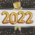 AMSCAN 712905  712905 New Year Pop Clink Cheers 2022 Lunch Napkins, 6-1/2in x 6-1/2in, Gold, Pack Of 100 Napkins
