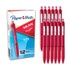 NEWELL BRANDS INC. 1781562 Paper Mate InkJoy 300 RT Retractable Pens, Medium Point, 1.0 mm, Translucent Red Barrels, Red Ink, Pack Of 12