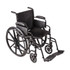 MABIS HEALTHCARE, INC. DMI 503-0664-0200  Carbon-Steel Folding Wheelchair, 37inH x 26inW x 18inD, Silver/Black