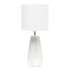 ALL THE RAGES INC Simple Designs LT2082-OFF  Ceramic Prism Table Lamp, 17-1/2inH, White Shade/Off-White Base