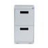 ALERA PAFFLG File Pedestal, Left or Right, 2 Legal/Letter-Size File Drawers, Light Gray, 14.96" x 19.29" x 27.75"