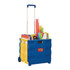 EDUCATIONAL INSIGHTS 1099  Teacher Tote-All Plastic Rolling Cart With Telescoping Handle, 16 3/4inH x 15 3/4inW x 14 1/4inD, Blue/Yellow