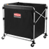 RUBBERMAID 1881750  Collapsible X-Cart, 8-Bushel, 34 5/8inH x 24 1/8inW x 35 3/4inD, Black