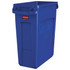 RUBBERMAID 1971257  Slim Jim Rectangular Polyethylene Vented Waste Receptacle, 16 Gallons, Blue