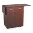 SAFCO PRODUCTS 8962MH Hospitality Cart with Drop Leaves, Engineered Wood, 3 Shelves, 1 Drawer, 32.5" to 56.25" x 20.5" x 38.75", Mahogany
