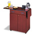 SAFCO PRODUCTS 8962MH Hospitality Cart with Drop Leaves, Engineered Wood, 3 Shelves, 1 Drawer, 32.5" to 56.25" x 20.5" x 38.75", Mahogany