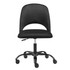 EURO STYLE, INC. 15131-BLK Eurostyle Alby Velvet Office Chair, Black