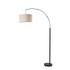 ADESSO INC SL1170-01 Adesso Simplee Rockwell Arc Lamp, 74inH, Oatmeal/Matte Black