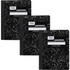MEADWESTVACO CORP Mead 38111  Composition Notebooks, 9 3/4in x 7 1/2in, College Ruled, 100 Sheets, Black Marble, Pack Of 3